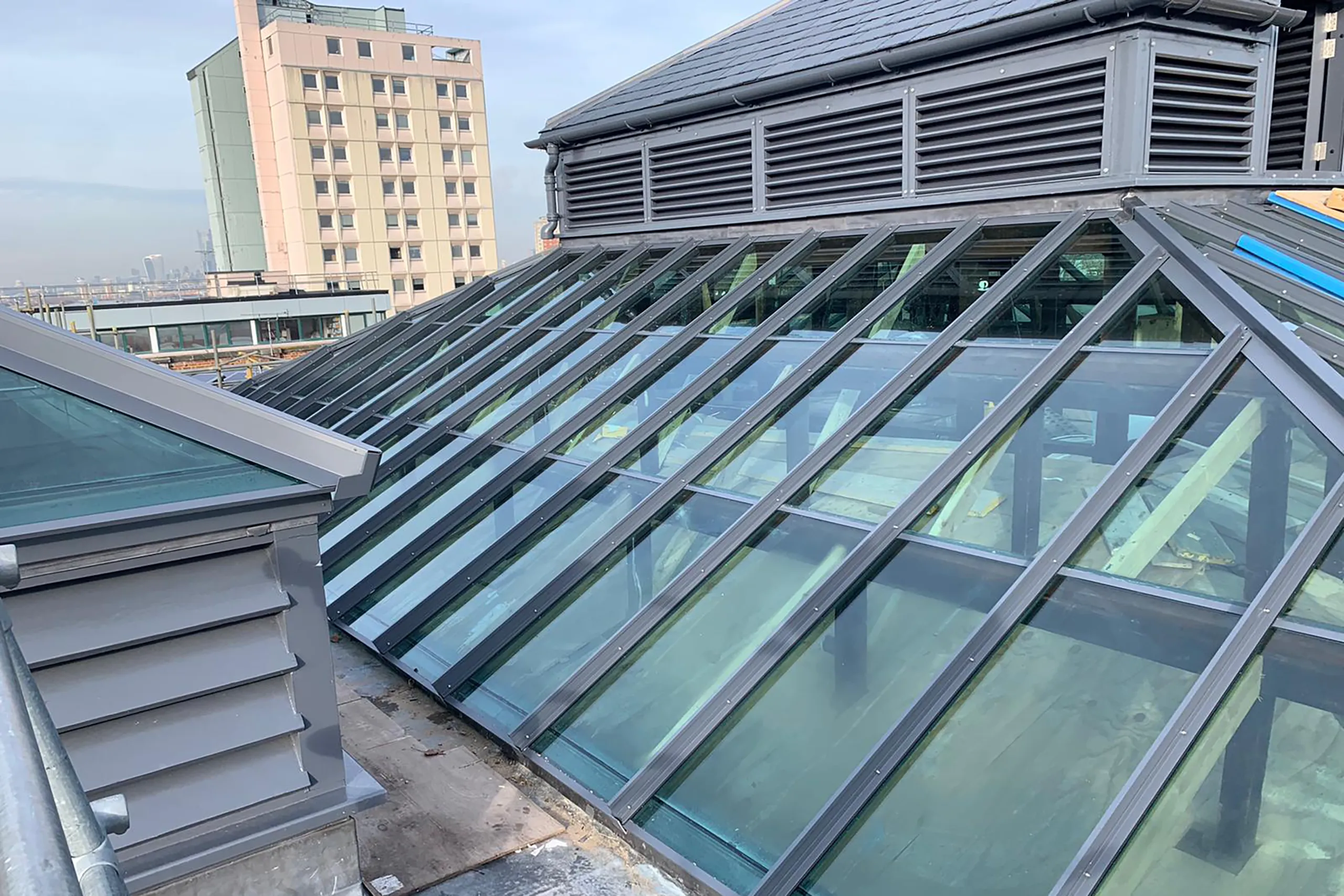 Goldsmiths University roof glazing skylight