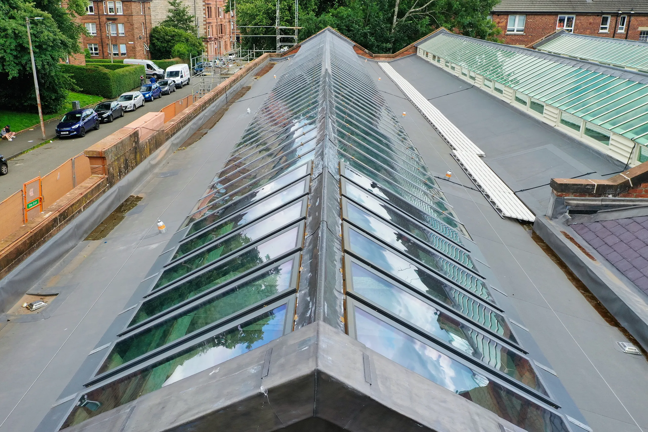 Govanhill Baths roof glazing