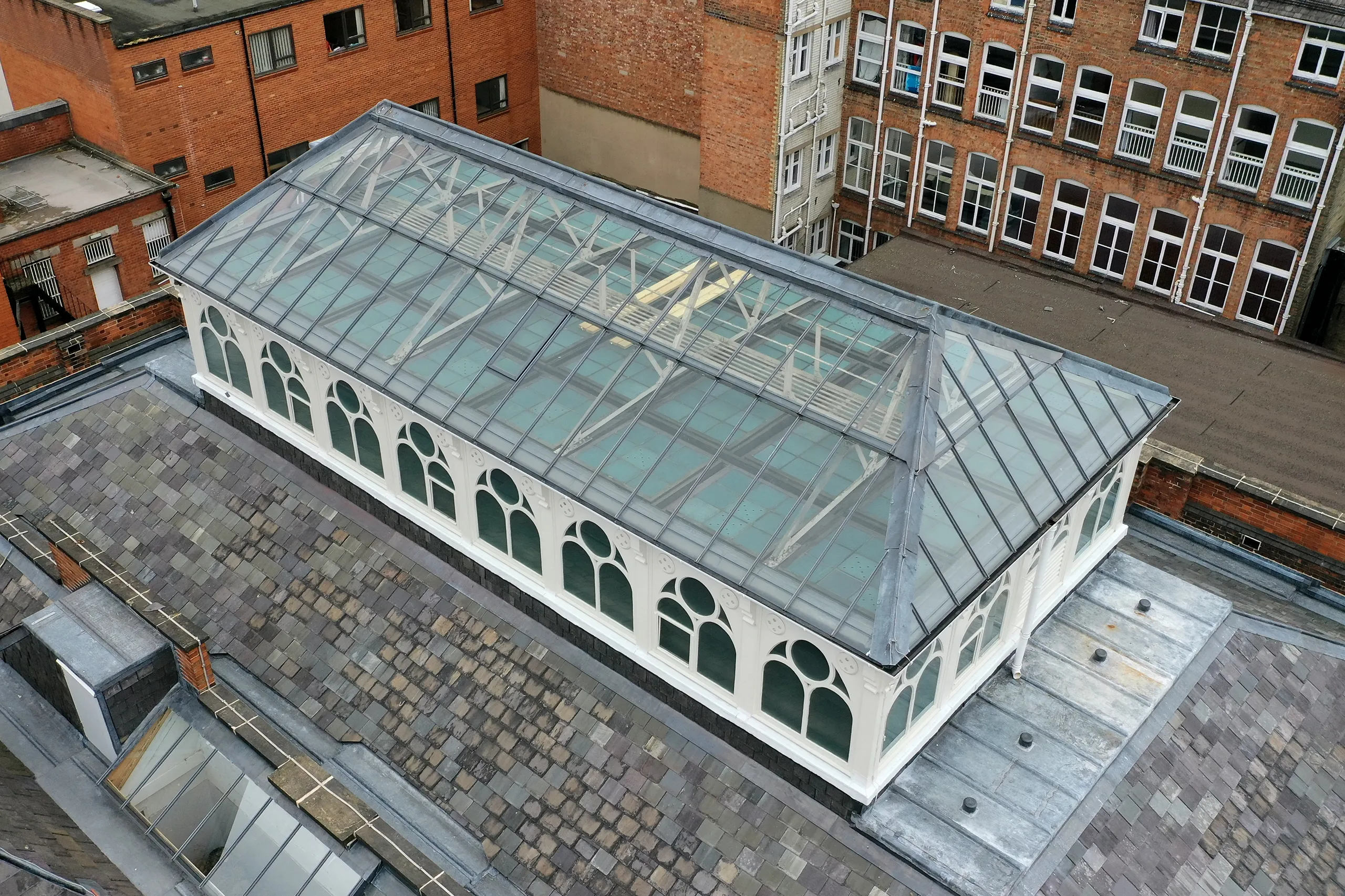 ISKCON Leicester roof glazing