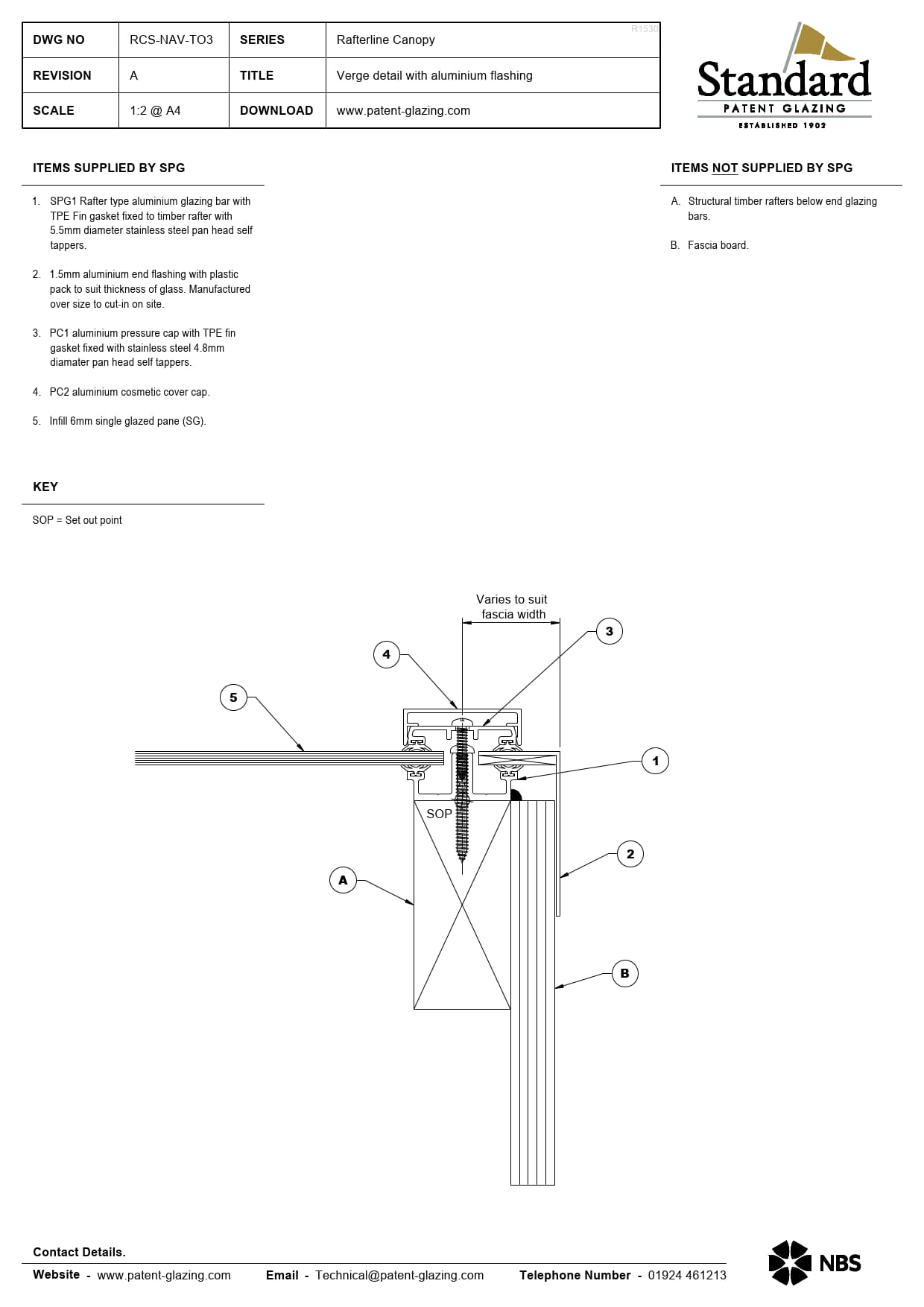 RCS-NAV-TO3 Rafterline Canopy Specs