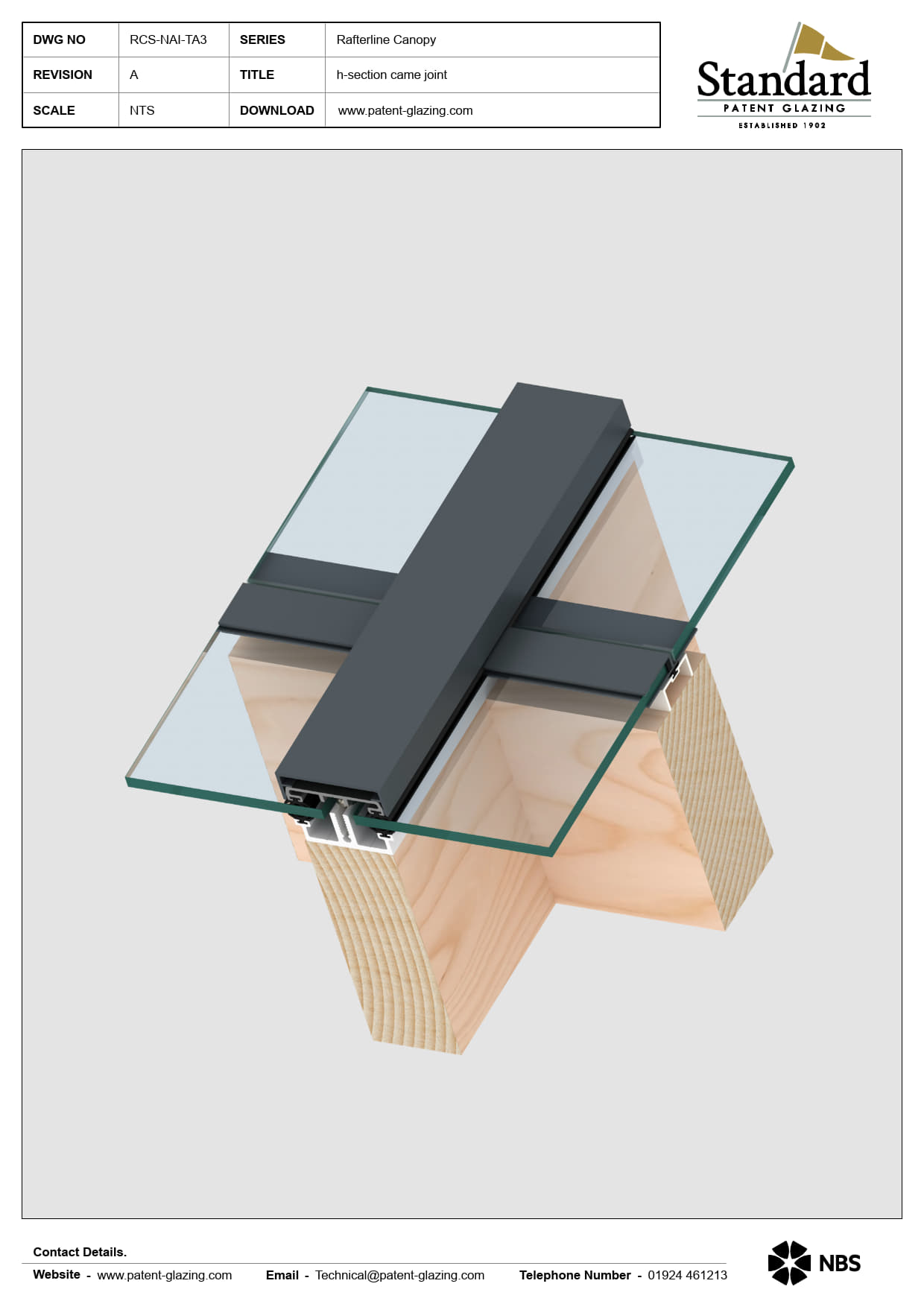 RCS-NAI-TA3 Rafterline Canopy Specs