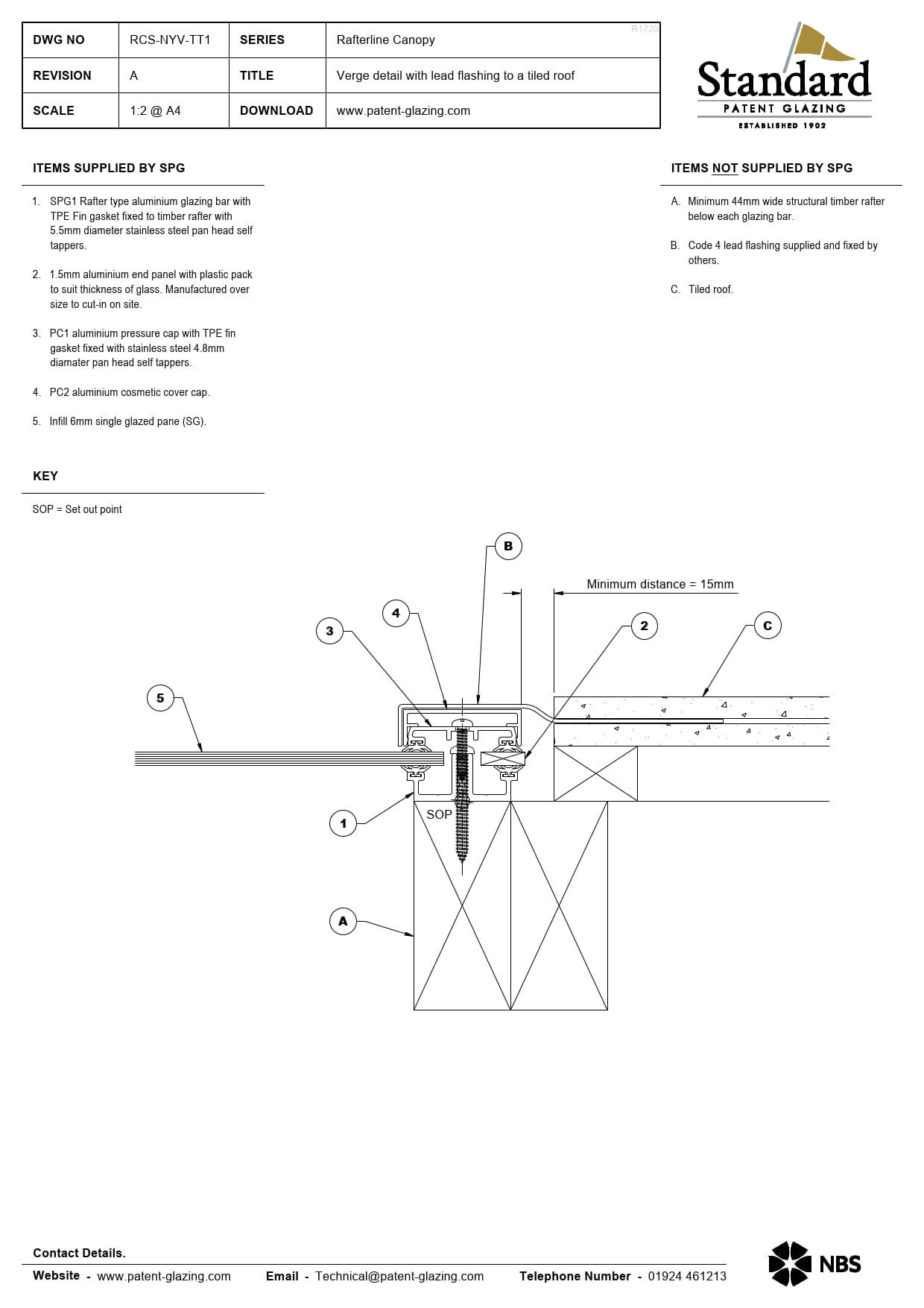 RCS-NYV-TT1 Rafterline Canopy Specs