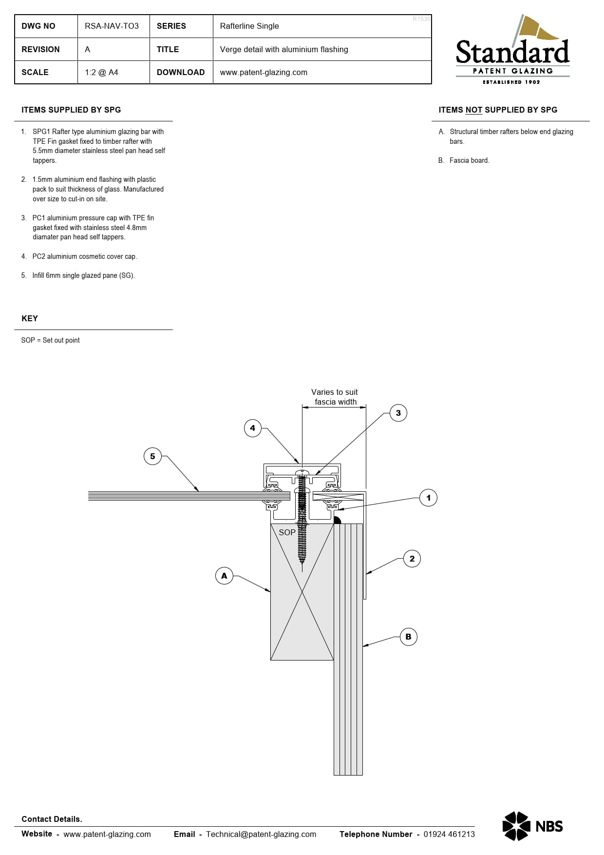 RSA-NAV-TO3 Rafterline Single Specs