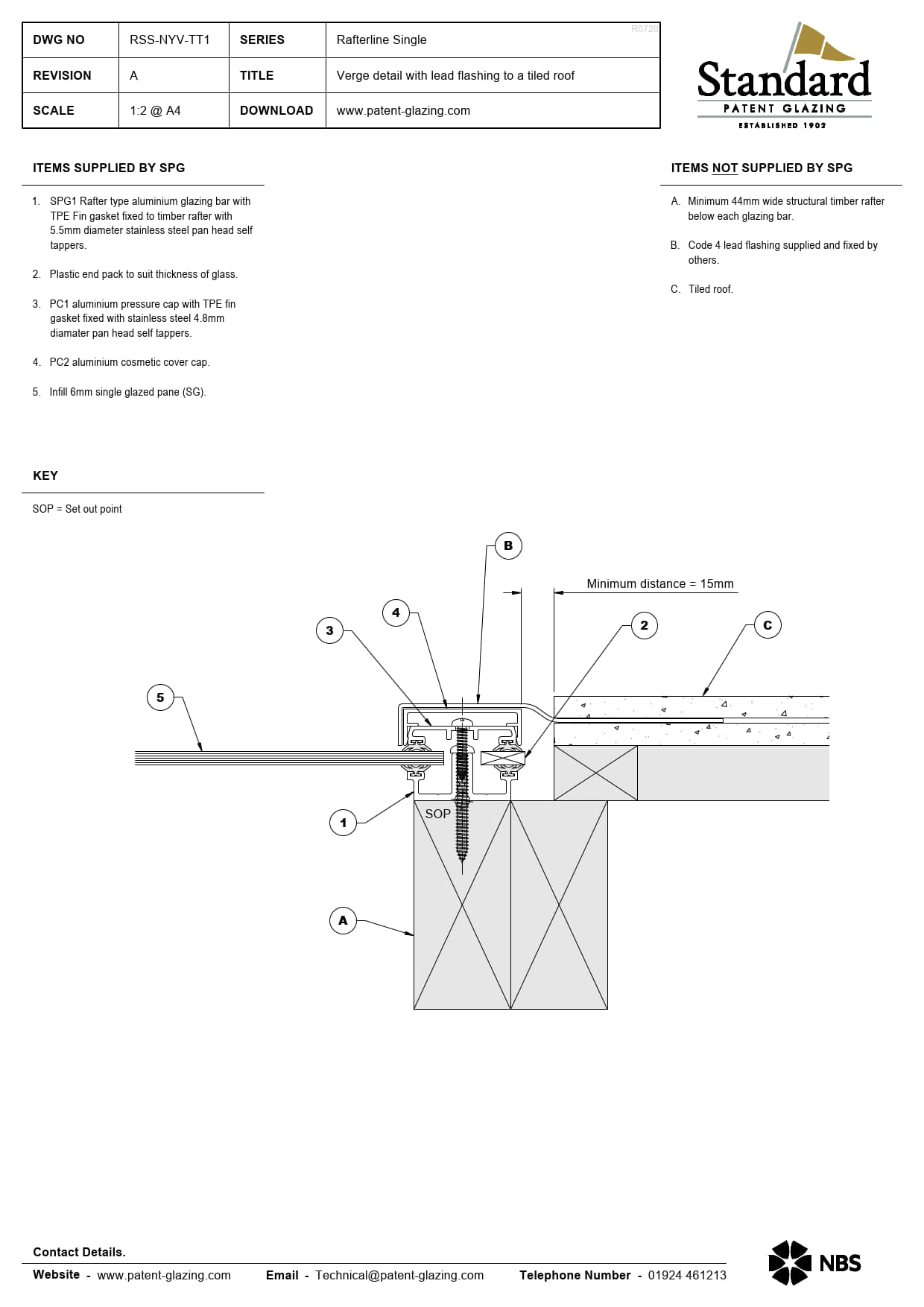 RSS-NYV-TT1 Rafterline Single Specs