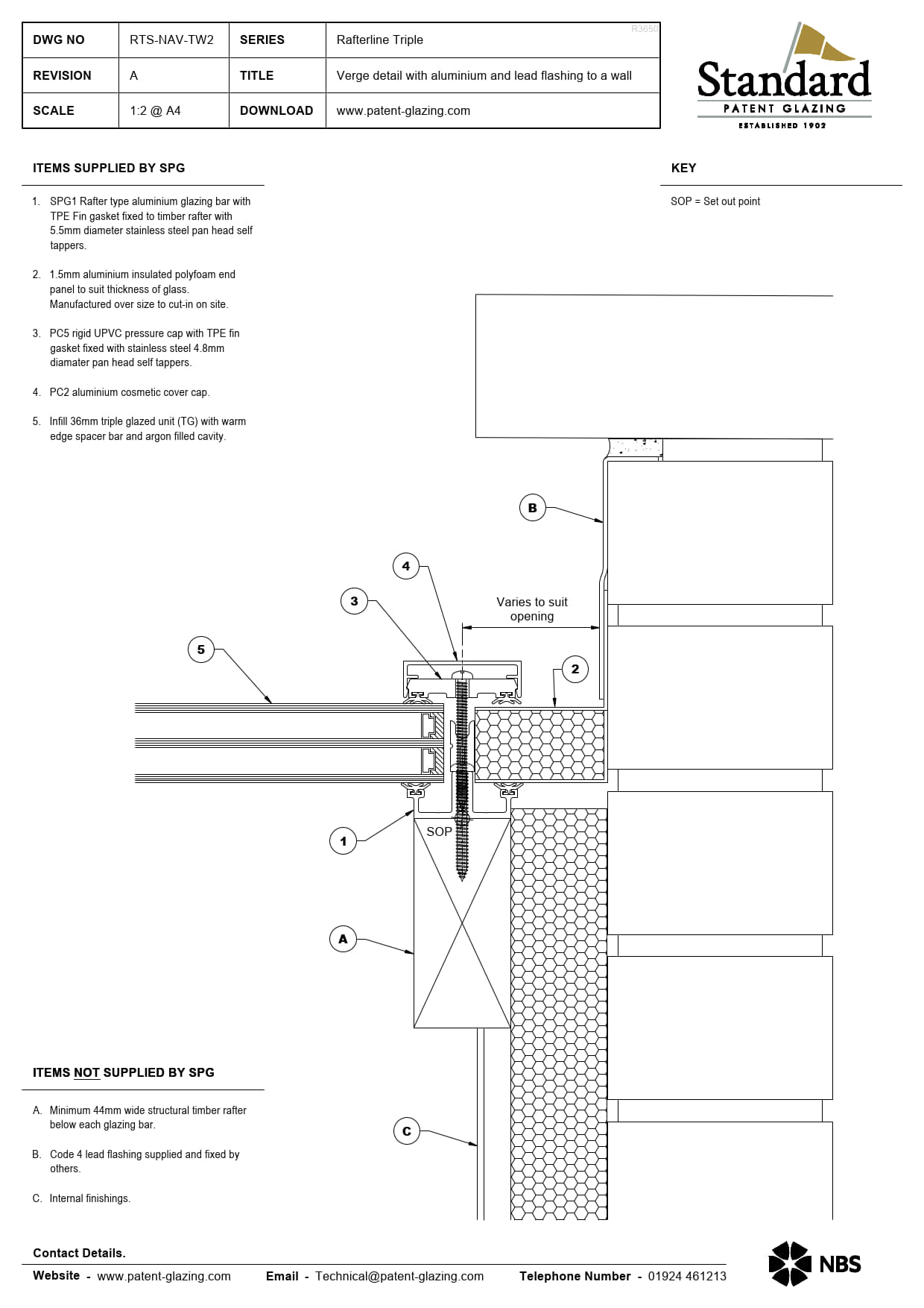 RTS-NAV-TW2 Rafterline Triple Specs