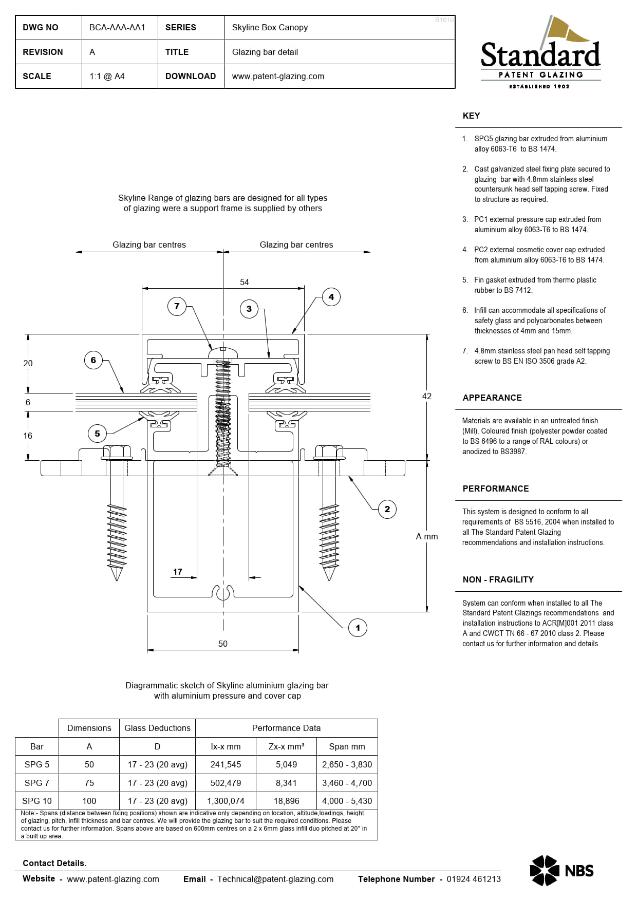 BCA-AAA-AA1 Skyline Box Canopy