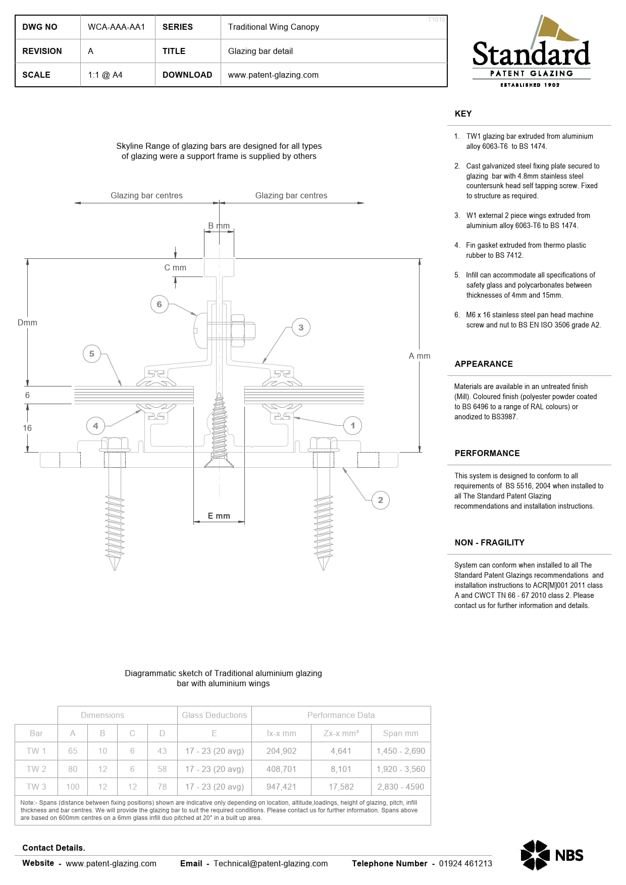 WCA-AAA-AA1 Traditional Wing Canopy