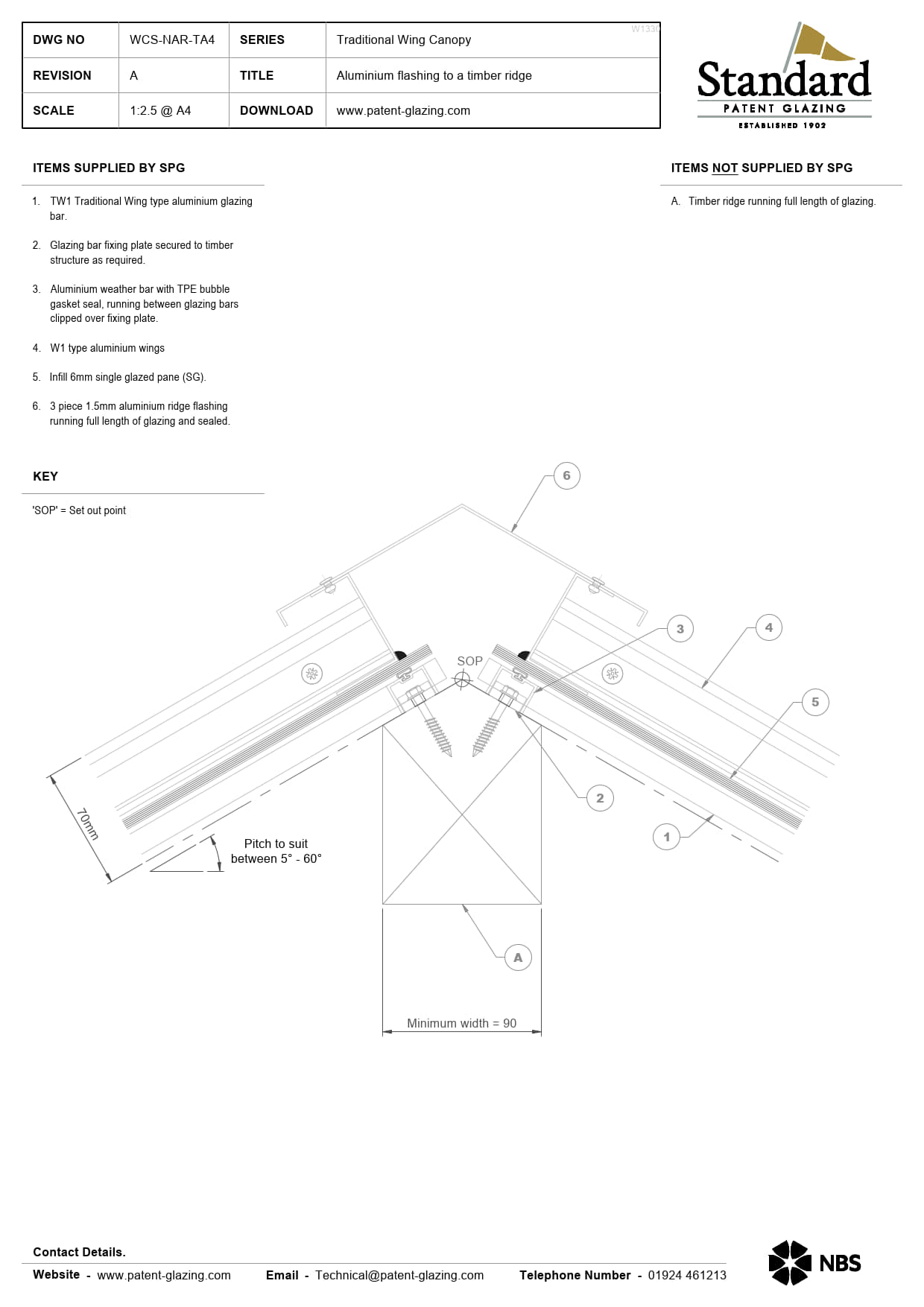 WCS-NAR-TA4 Traditional Wing Canopy