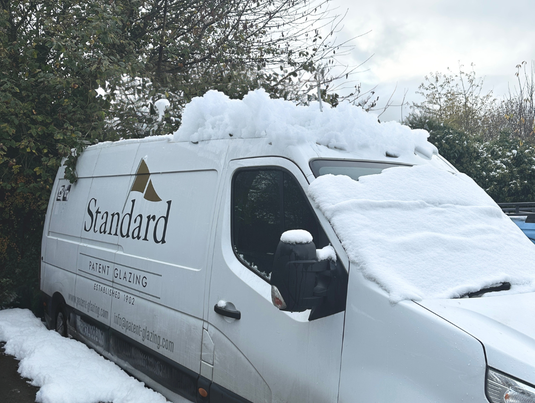 November 2024 newsletter - van in snow